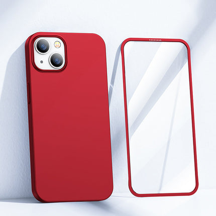 JOYROOM Case cover for iPhone 13 case for back and front + tempered glass red – image 2