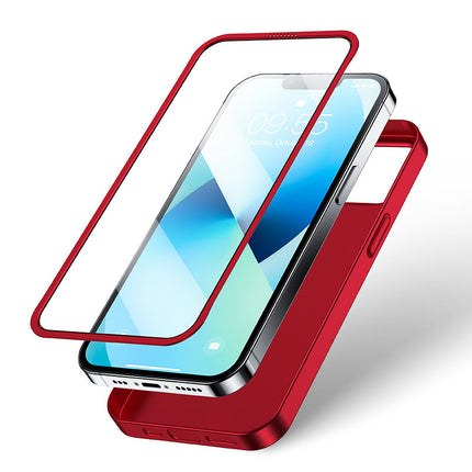JOYROOM Case cover for iPhone 13 case for back and front + tempered glass red – image 4