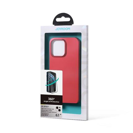 JOYROOM Case cover for iPhone 13 case for back and front + tempered glass red – image 5