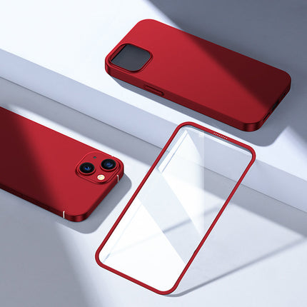 JOYROOM Case cover for iPhone 13 case for back and front + tempered glass red – image 8