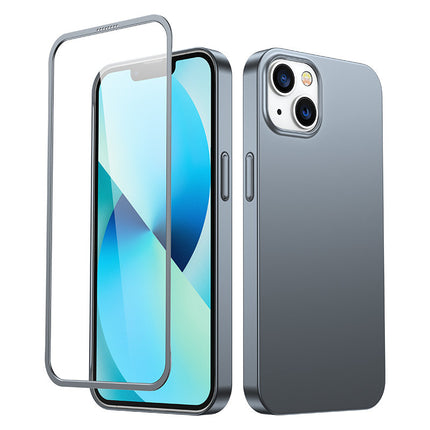 JOYROOM Case for iPhone 13 case for back and front + tempered glass gray