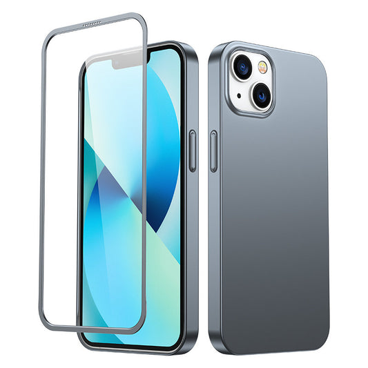 JOYROOM Case for iPhone 13 case for back and front + tempered glass gray