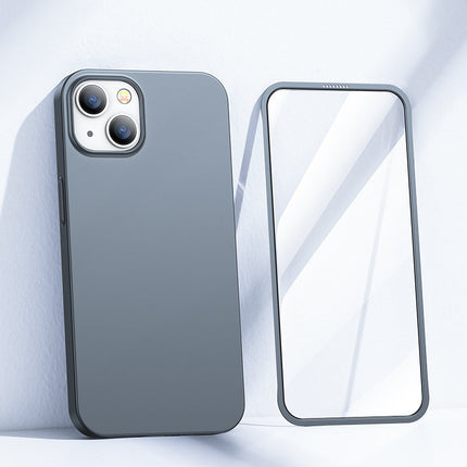 JOYROOM Case for iPhone 13 case for back and front + tempered glass gray – image 2