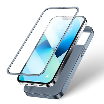 JOYROOM Case for iPhone 13 case for back and front + tempered glass gray – image 4