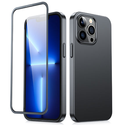 JOYROOM Case cover for iPhone 13 Pro case for back and front + tempered glass black
