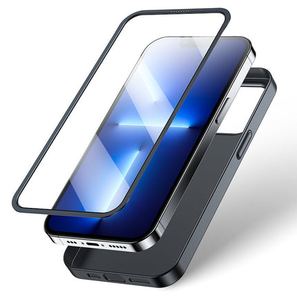 JOYROOM Case cover for iPhone 13 Pro case for back and front + tempered glass black – image 4