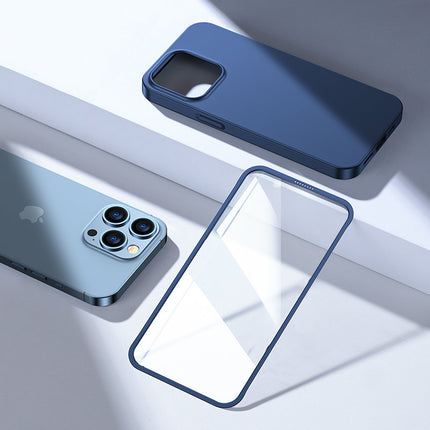 JOYROOM Case for iPhone 13 Pro case for back and front + tempered glass blue – image 8