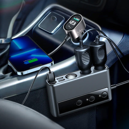 JOYROOM 9in1 car charger 5x USB 1x USB-C 3x lighter socket PD QC black – image 6