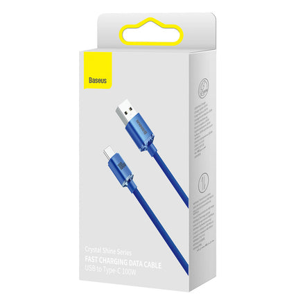 BASEUS Wire cable for fast charging and transfer of USB-C data USB-C 100W 1.2m black – image 16