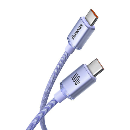 BASEUS USB-C 100W 1.2m blue cable for fast charging and transfer data – image 13