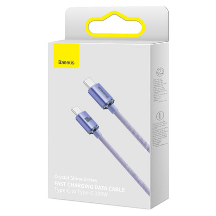 BASEUS USB-C 100W 1.2m blue cable for fast charging and transfer data – image 16