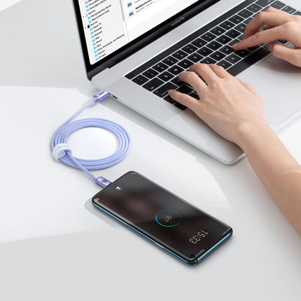 BASEUS USB-C 100W 1.2m blue cable for fast charging and transfer data – image 20