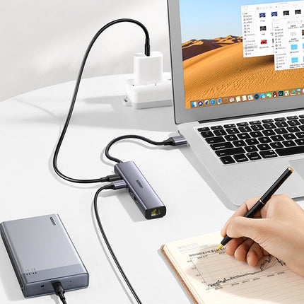 UGREEN Multifunctional HUB USB 3.0 adapter - 3x USB Ethernet RJ-45 USB-C PD grey – image 11