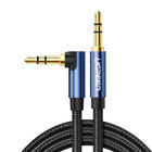 UGREEN Angle side cable audio cable AUX 2x mini jack 3.5 mm 1m blue