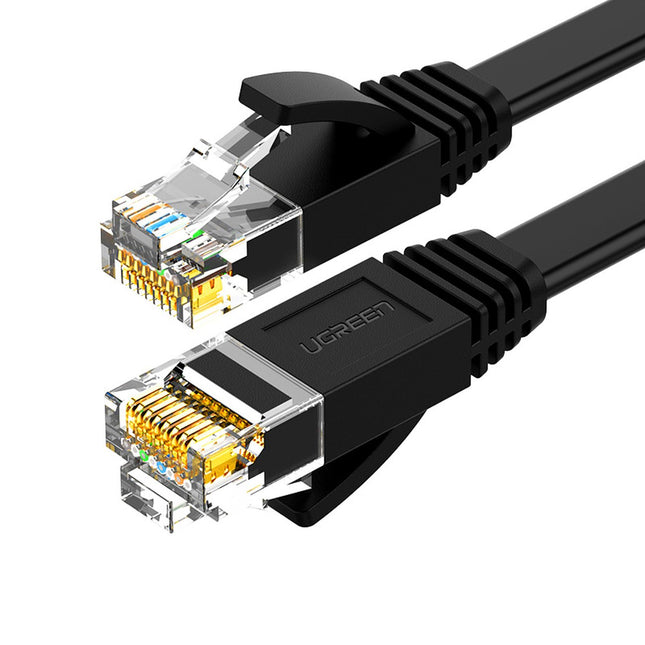 UGREEN Flat network cable patchcord LAN RJ45 Ethernet Cat. 6 8m black
