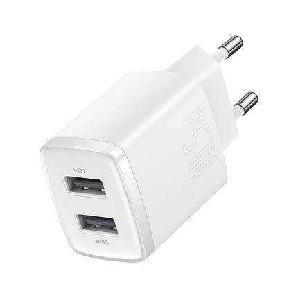 BASEUS Small network charger Compact 2x USB 10.5W white – image 3