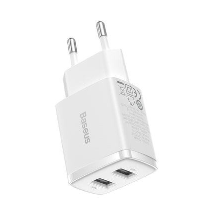 BASEUS Small network charger Compact 2x USB 10.5W white – image 7