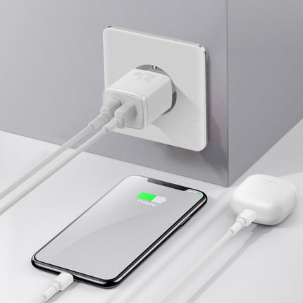 BASEUS Small network charger Compact 2x USB 10.5W white – image 8