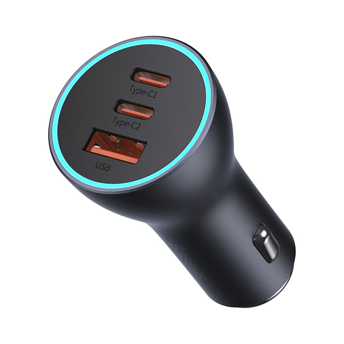 BASEUS Golden Contactor Pro USB + 2x USB-C 65W car charger, dark gray