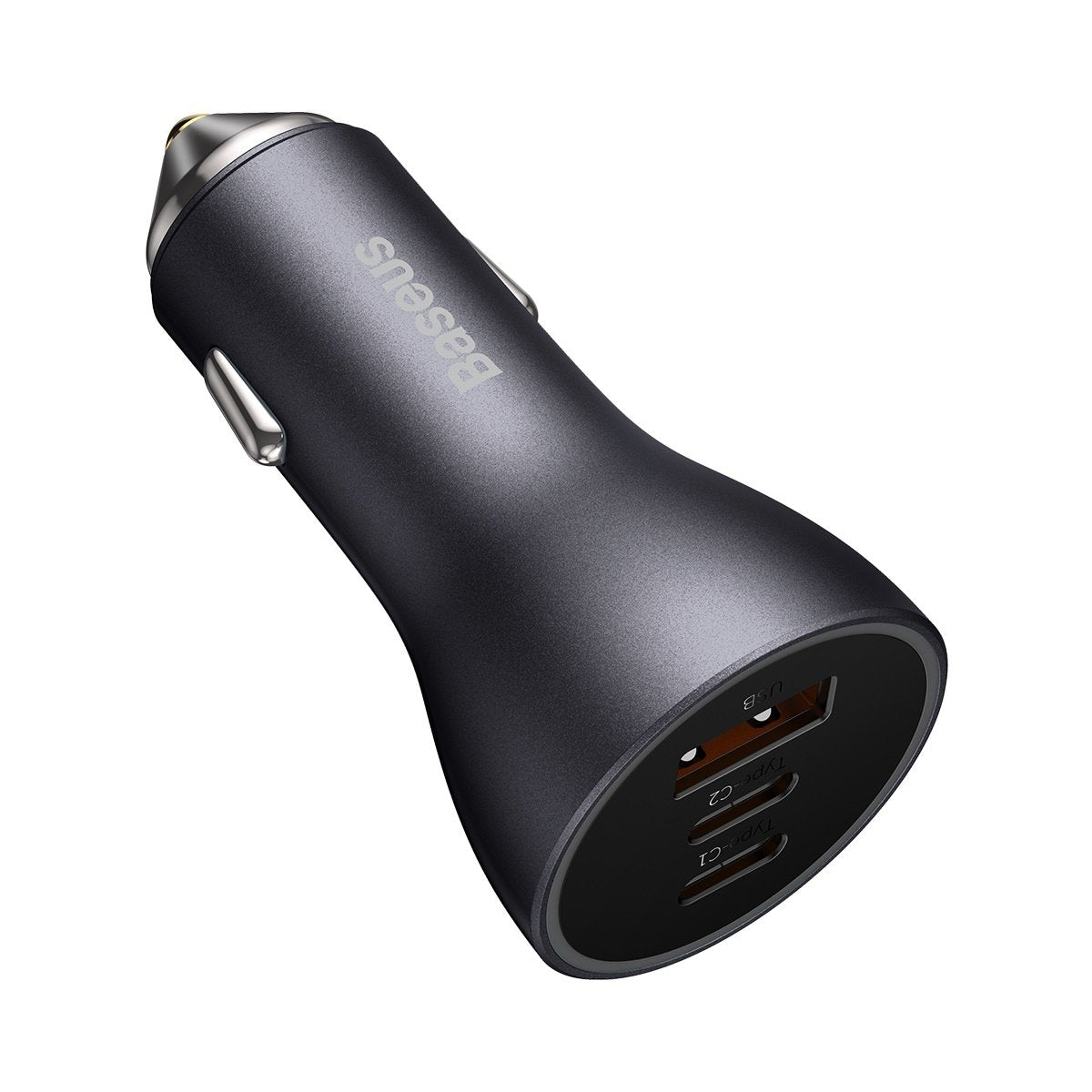 BASEUS Golden Contactor Pro USB + 2x USB-C 65W car charger, dark gray – image 3