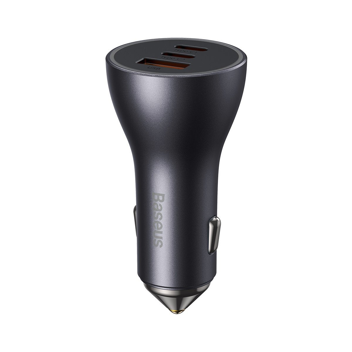 BASEUS Golden Contactor Pro USB + 2x USB-C 65W car charger, dark gray – image 8
