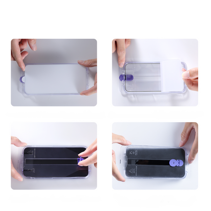 JOYROOM Hardened glass for iPhone 14 Plus with Knight transparent mounting kit – image 3