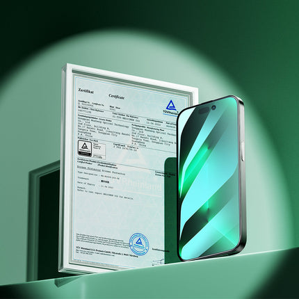 JOYROOM Green tempered glass for iPhone 14 Pro Max with Anti Blue Light filter for the whole Knight screen – image 2