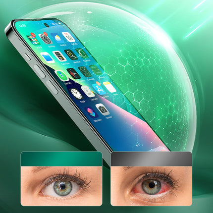 JOYROOM Green tempered glass for iPhone 14 Pro Max with Anti Blue Light filter for the whole Knight screen – image 3