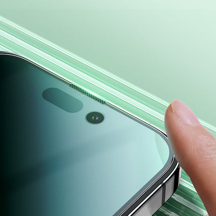 JOYROOM Green tempered glass for iPhone 14 Pro Max with Anti Blue Light filter for the whole Knight screen – image 6