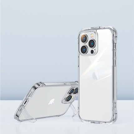 JOYROOM Case cover for iPhone 14 Pro Max armored case with hooks stand transparent – image 2