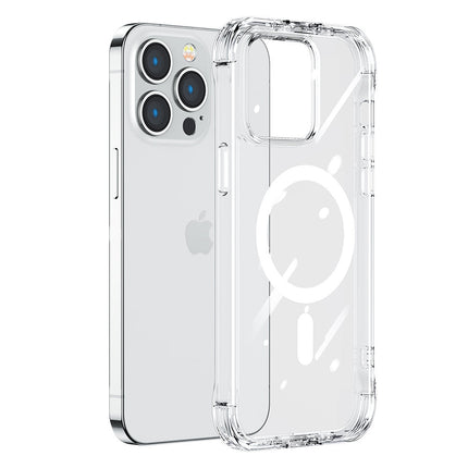 JOYROOM Magnetic case for iPhone 14 Plus armored cover with hooks a transparent