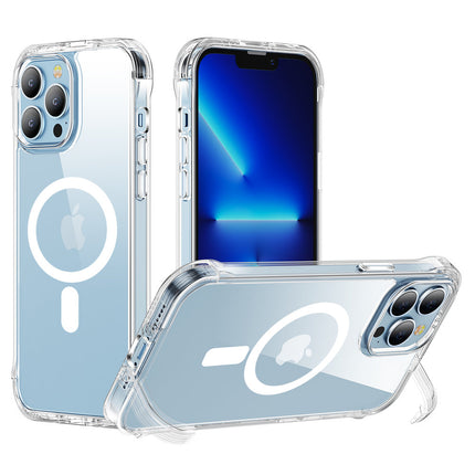 JOYROOM Magnetic case for iPhone 14 Plus armored cover with hooks a transparent – image 11