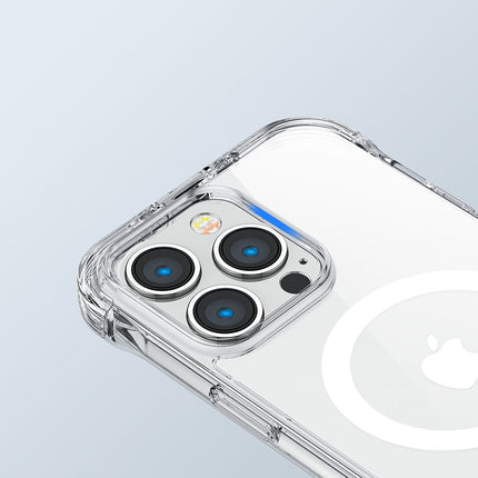 JOYROOM Magnetic case for iPhone 14 Plus armored cover with hooks a transparent – image 4