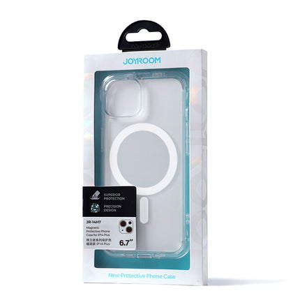 JOYROOM Magnetic case for iPhone 14 Plus armored cover with hooks a transparent – image 5