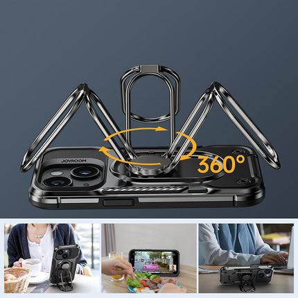 JOYROOM Case for iPhone 14 armored case with stand ring holder black – image 8