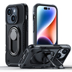 JOYROOM Case for iPhone 14 Plus armored cover with handle ring holder black