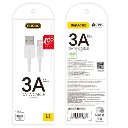 DUDAO Wire cable for iPhone USB - Lightning 3A 1m white