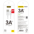 DUDAO Wire cable for iPhone USB - Lightning 3A 1m white