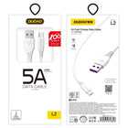 DUDAO USB cable - USB-C 5A 2m white