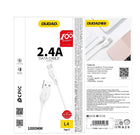 DUDAO Wire cable for iPhone USB - Lightning 2.4A 1m white