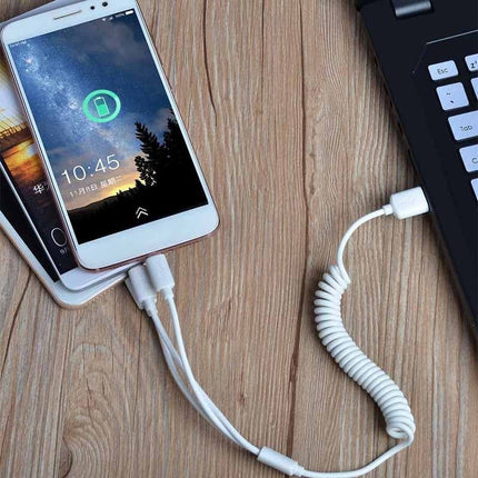 DUDAO 3w1 Car phone charging kit + white cable – image 6