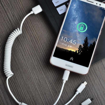 DUDAO 3w1 Car phone charging kit + white cable – image 7