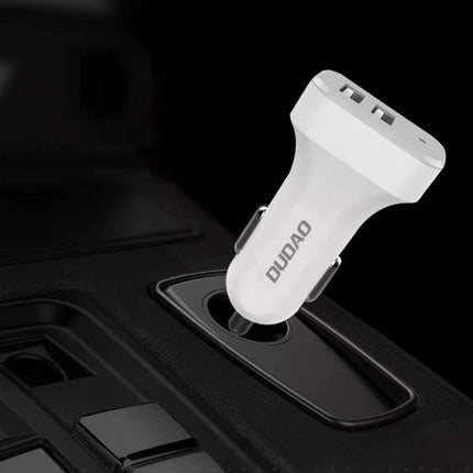 DUDAO 3w1 Car phone charging kit + white cable – image 8