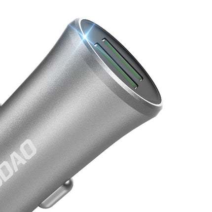 DUDAO Smart car charger R6S 2x USB 3.4A silver – image 2