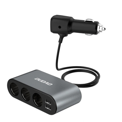 DUDAO Car Charger 2x USB + lighter socket distributor 3x black – image 4