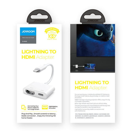 JOYROOM iPhone Lightning to HDMI FullHD + Lightning adapter, white – image 5