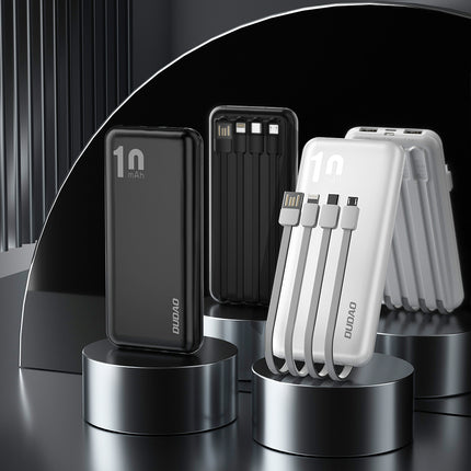 DUDAO Powerbank K6Pro 10000mAh universal with USB-C microUSB Lightning cable, black – image 4