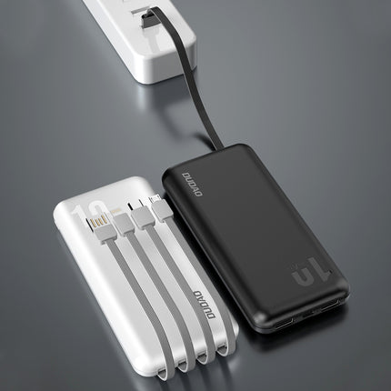 DUDAO Powerbank K6Pro 10000mAh universal with USB-C microUSB Lightning cable, black – image 5