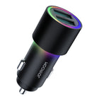 JOYROOM 2x USB car charger with backlight 24W black