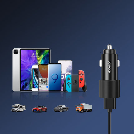 JOYROOM 2x USB car charger with backlight 24W black – image 8